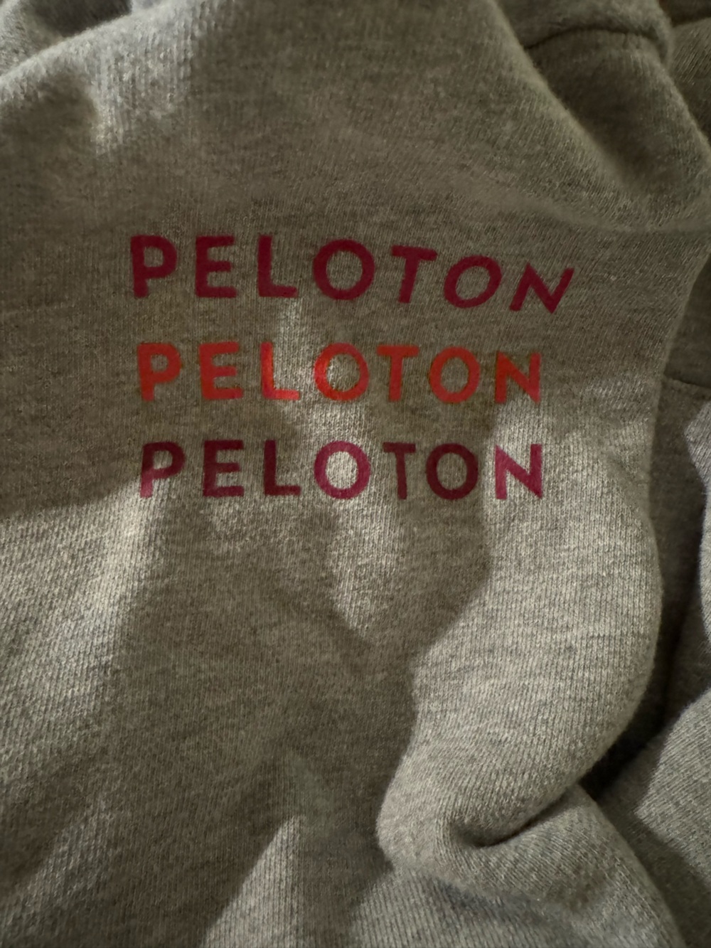 Peloton Gray Half Zip Hoodie Sweatshirt Logo Pullover Women’s Medium - Picture 6 of 9